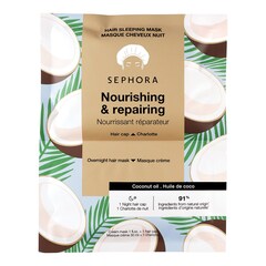 Masque cheveux nuit - Soin capillaire de nuit masque crème + charlotte, SEPHORA COLLECTION