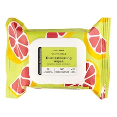 Dual exfoliating wipes - Peelingtücher mit Grapefruit-Extrakt + Fruchtsäuren, SEPHORA COLLECTION